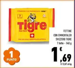 Conad Fettine con Emmentaler Svizzero Tigre offerta