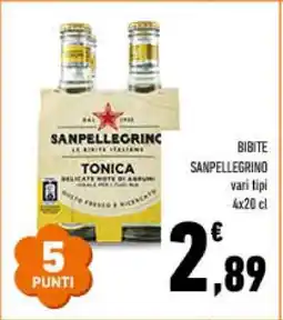 Conad BIBITE SANPELLEGRINO vari tipi 4x20 cl offerta