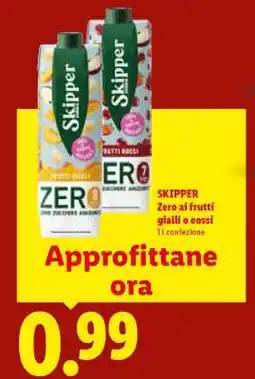 Lidl SKIPPER Zero ai frutti gialli o rossi offerta