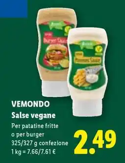 Lidl VEMONDO Salse vegane offerta