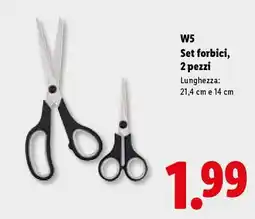 Lidl W5 Set forbici, 2 pezzi offerta