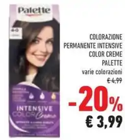 Conad Superstore Colorazione permanente intensive color creme PALETTE offerta