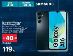 Carrefour Smartphone Samsung Mod. Galaxy A16 LTE offerta