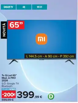 Carrefour Tv Q-Led 65" Mod. A PRO 2026 offerta