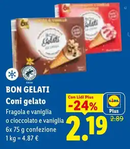 Lidl BON GELATI Coni gelato offerta