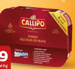 Extra Supermercati Callipo tonno olio oliva offerta
