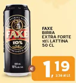 Extra Supermercati Faxe birra extra forte 10% lattina offerta