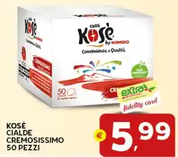 Extra Supermercati Kosè cialde cremosissimo 50 pezzi offerta