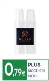 Proshop Plus bicchieri x100 offerta