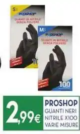Proshop Proshop guanti neri nitrile x100 offerta