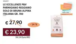 Prezzemolo e Vitale Le eccellenze p&v parmigiano reggiano solo di bruna alpina italiana offerta