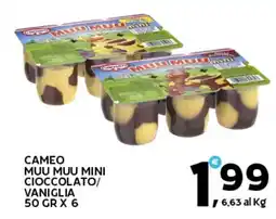 Extra Supermercati Cameo muu muu mini cioccolato/ vaniglia offerta