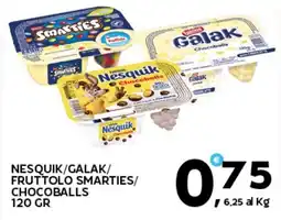 Extra Supermercati Nesquik/galak/ fruttolo smarties/ chocoballs offerta