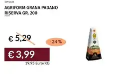 Prezzemolo e Vitale Agriform grana padano riserva offerta