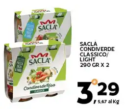 Extra Supermercati Saclà condiverde classico/ light offerta