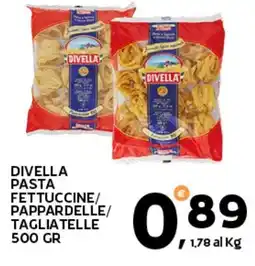 Extra Supermercati Divella pasta fettuccine/ pappardelle/ tagliatelle offerta