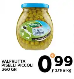 Extra Supermercati Valfrutta piselli piccoli offerta