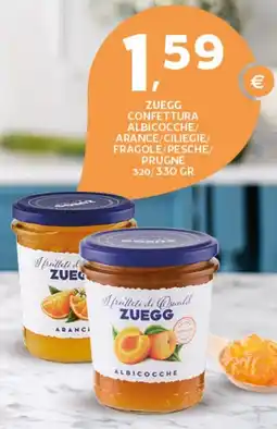 Extra Supermercati Zuegg confettura albicocche/ arance/ciliegie/ fragole/pesche/ prugne offerta