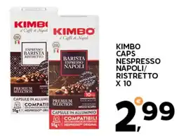 Extra Supermercati Kimbo caps nespresso napoli/ ristretto offerta