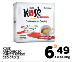 Extra Supermercati Kosè armonioso chicco rosso offerta