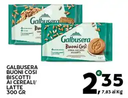 Extra Supermercati Galbusera buoni così biscotti ai cereali/ latte offerta
