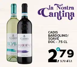Extra Supermercati Cadis bardolino/ soave doc offerta