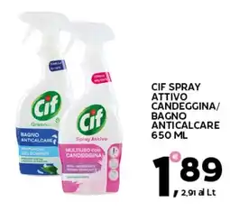 Extra Supermercati Cif spray attivo candeggina/ bagno anticalcare offerta