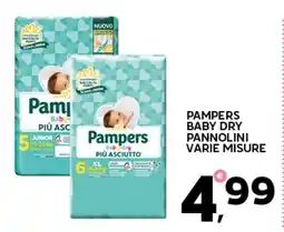 Extra Supermercati Pampers baby dry pannolini varie misure offerta