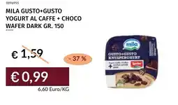Prezzemolo e Vitale Mila gusto+gusto yogurt al caffe + choco wafer dark offerta