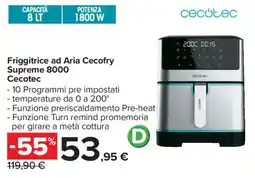 Carrefour Friggitrice ad Aria Cecofry Supreme 8000 Cecotec offerta