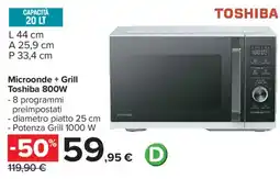 Carrefour Microonde + Grill Toshiba 800W offerta