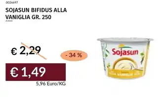 Prezzemolo e Vitale Sojasun bifidus alla vaniglia offerta
