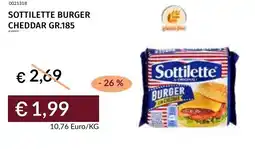 Prezzemolo e Vitale Sottilette burger cheddar offerta