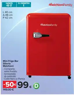 Carrefour Mini Frigo Bar Siberia Melchioni offerta