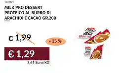 Prezzemolo e Vitale Milk pro dessert proteico al burro di arachidi e cacao offerta