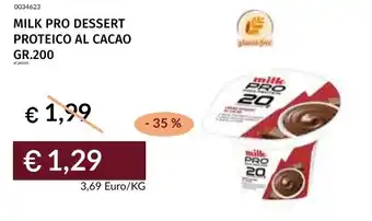 Prezzemolo e Vitale Milk pro dessert proteico al cacao offerta