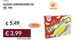 Prezzemolo e Vitale Algida lemonissimo x8 offerta