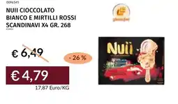 Prezzemolo e Vitale Nuii cioccolato bianco e mirtilli rossi scandinavi x4 offerta