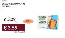 Prezzemolo e Vitale Valsoia sandwich x8 offerta