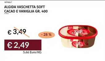 Prezzemolo e Vitale Algida vaschetta soft cacao e vaniglia offerta