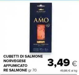 Oasi Cubetti di salmone norvegese affumicato RE SALMONE offerta