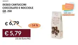 Prezzemolo e Vitale Deseo cantuccini cioccolato e nocciole offerta
