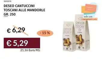 Prezzemolo e Vitale Deseo cantuccini toscani alle mandorle offerta