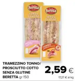 Oasi Tramezzino tonno/ prosciutto cotto senza glutine BERETTA offerta