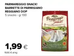 Oasi Parmareggio snack! barrette di parmigiano reggiano dop offerta