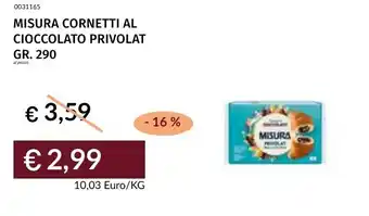 Prezzemolo e Vitale Misura cornetti al cioccolato privolat offerta