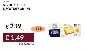 Prezzemolo e Vitale Gentilini fette biscottate offerta