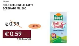 Prezzemolo e Vitale Sole bellisnelli latte scremato offerta