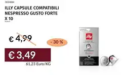 Prezzemolo e Vitale Illy capsule compatibili nespresso gusto forte x10 offerta