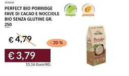 Prezzemolo e Vitale Perfect bio porridge fave di cacao e nocciole bio senza glutine offerta